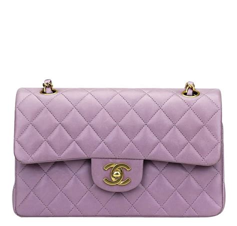 chanel bags purple|Chanel flap bag lambskin.